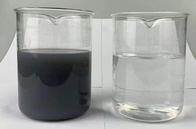 苏州永立涂料工业有限公司水性漆洗缸废水处理效果对比